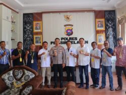 Pengurus PWI  Silaturrahmi dengan Kapolres Pesisir Selatan