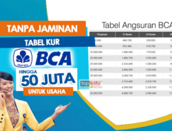 Tabel KUR Bank BCA Tanpa Jaminan hingga Rp50 Juta, Pinjam Online atau Offline yang Penting Cair 
