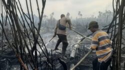 Polsek Pancung Soal Padamkan Api Membakar Perkebunan Warga