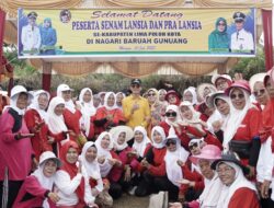 Berlangsung Semarak di Baruah Gunuang, Bupati Puji Gerakan Senam Sehat Lansia dan Pralansia