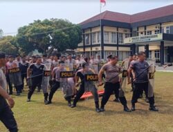 Polres Dharmasraya Gelar Latihan Pengendalian Massa