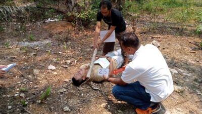 Polsek Sungai Rumbai Lakukan Rekonstruksi Kasus Pembunuhan