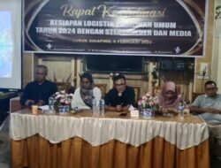 Rakor dengan Stakeholder dan Media, Ini Penjelasan KPU Pasaman Kesiapan Logistik Pemilu 2024