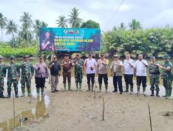 Kodam I BB Tanam Mangrove di Pantai Salido