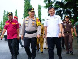 Bupati Sutan Riska Ikuti Apel Pengamanan TPS