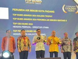 Boyong 4 Penghargaan, Perumda Air Minum Kota Padang Raih GOLDEN Trophy TOP BUMD Awards 2024