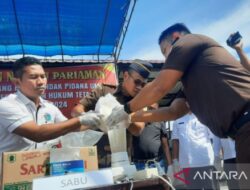 Kejari Pariaman-Sumbar Musnahkan 2,1 Kilogram Sabu