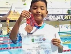Muhammad Habibie Abrar Raih Perunggu di Kejuaraan Riau Aquatic Junior Sprint V