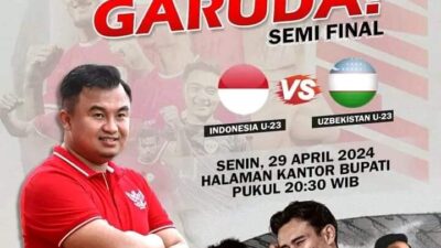 Malam ini, Nobar Semi Final Piala Asia U23 di Halaman Kantor Bupati Dharmasraya