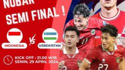Nobar Indonesia vs Uzbekistan Melalui Videotron di Pasar Rakyat Pariaman