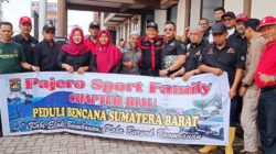 Pajero Sport Riau Peduli Bencana Serahkan Bantuan