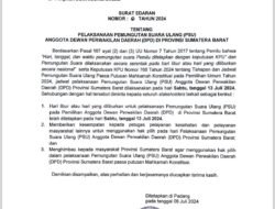 Pemungutan Suara Ulang DPD Berlangsung 13 Juli, Gubernur Mahyeldi Imbau Masyarakat Gunakan Hak Suara
