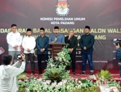 Hingga Pendataran Ditutup, 3 Paslon Wako dan Wawako Daftar ke KPU Padang