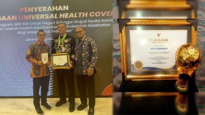 Pemko Pariaman Terima Penghargaan Kategori Utama UHC Award