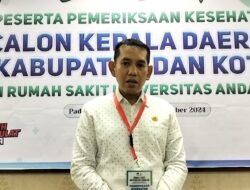Untuk Kesehatan Paslon Bupati dan Wakil Bupati Agam , Tunggu 4 September 2024 Diumumkan.