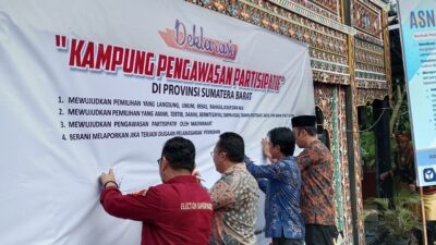 Cegah Politik Uang, Bawaslu Deklarasikan Kampung Pengawasan Partisipatif di Nagari Tujuh Koto Talago