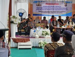 Bupati Safaruddin Ucapkan Terima Kasih Kepada Wakapolda Sumbar Bangun Dua Unit Rumah Warga