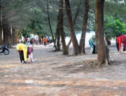 Hari Kedua, Honorer Kota Pariaman Goro Bersihkan Taman Ayunan