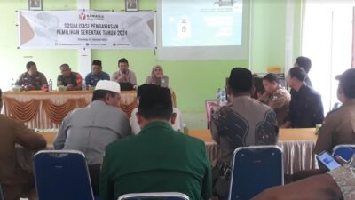 Panwascam Tiumang Gelar Sosialisasi Pengawasan Pemilihan Serentak 2024