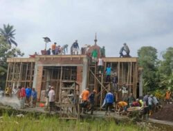 Pembangunan Renovasi Mushala Baitul Huda Sungai Ririak Giat Dikerjakan