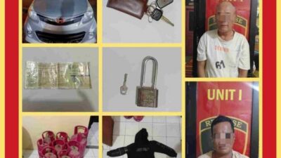 Terekam CCTV, Dua Pencuri Puluhan Tabung Elpiji Ditangkap Polres Tanah Datar