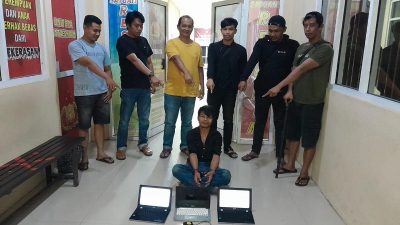 Satreskrim Polres Dharmasraya Tangkap Pelaku Curat di Kabupaten Bungo, Laptop Hasil Curian Disita