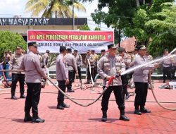 Dukung Misi Kapolda Riau, Polres Rohil Sisir Kesiapan Alat dan Personel