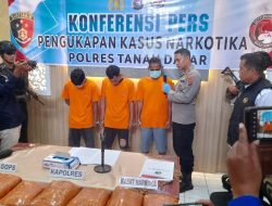 Polres Tanah Datar Tangkap Residivis Narkotika, 13 Kg Ganja Disita