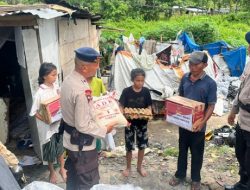 Aksi Nyata Brimob Riau, Sentuh Hati Warga Lewat Berbagi dan Menanam Pohon
