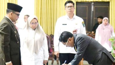 Bupati John Kenedy Azis Lantik Emri Nurman Jadi Kalaksa BPBD