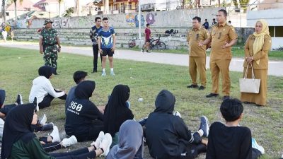 Wawako Mulyadi Tinjau Latihan Fisik Peserta Bimbel Sekolah Kedinasan di Pariaman