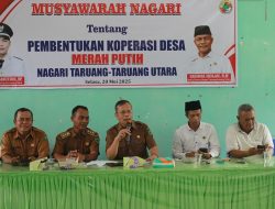 Nagari Taruang-Taruang Utara Bentuk Koperasi Desa Merah Putih