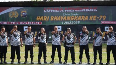 Sambut Hari Bhayangkara ke-79, Dansat Brimob Raih Skor Tertinggi Lomba Menembak 