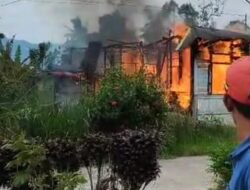 Satu Unit Rumah Semi Permanen Ludes Terbakar