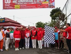 Meriahkan HUT RI, Pemdes Kampung Baru Pariaman Laksanakan Jalan Sehat