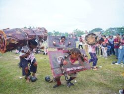 Pawai HUT RI ke- 80 di Sungai Duo Meriah