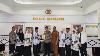 PGRI Sijunjung Audiensi dengan Kapolres Bahas Perlindungan Guru