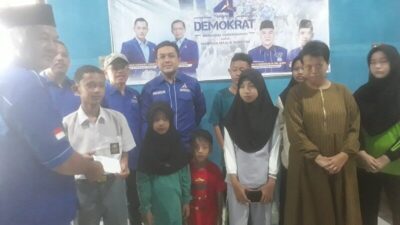 HUT ke 24, DPC Partai Demokrat Dharmasraya Santuni Anak Yatim