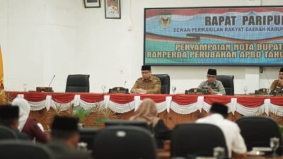 Wabup Tanah Datar Sampaikan Nota Penjelasan Raperda APBD Perubahan