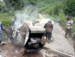 Gotong Royong di Puncak Labuang: Peladang dan PT Semen Padang Ubah Jalan Tanah Jadi Beton