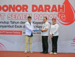 Melampaui Target, PT Semen Padang Kumpulkan 2.087 Kantong Darah Sepanjang 2025