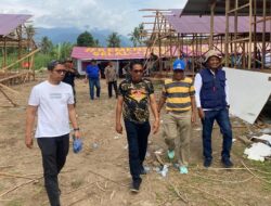 Wagub Vasko dan Wakil Ketua DPRD Sumbar Evi Yandri Tinjau Pembangunan Huntara Kepalo Koto