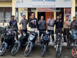 Bubarkan Balap Liar, Enam Sepeda Motor Diamankan Polsek Linggo Sari Baganti