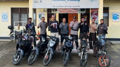 Bubarkan Balap Liar, Enam Sepeda Motor Diamankan Polsek Linggo Sari Baganti
