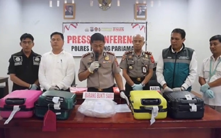Polres Padang Pariaman Gagalkan Upaya Penyelundupan 7,9 Kg Sabu di BIM 