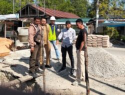 Komisi II DPRD Meranti Cek Progres Pembangunan Duiker Simpang Puskesmas Alahair