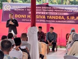 Ketua Komisi IV DPRD Sumbar Sosialisasikan Perda Tentang Pengelolaan Sampah