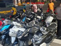 Polresta Padang Amankan Belasan Sepeda Motor Knalpot Brong