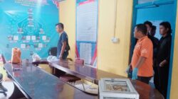 Polres melakukan olah TKP di kantor PWI Solok Selatan. (ist)