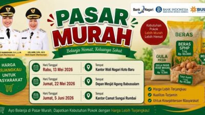 Dharmasraya Bakal Gelar Pasar Murah untuk Meringankan Beban Ekonomi Warga